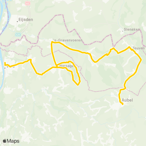 TEC Liège - Verviers Visé - Aubel - Montzen - Welkenraedt map
