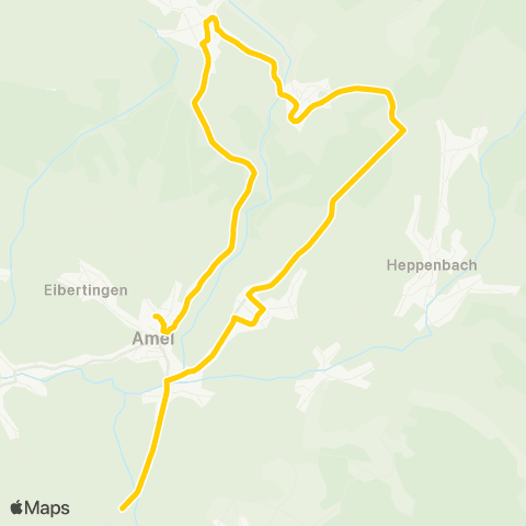 TEC Liège - Verviers Medell - Amel - Mirfeld - Möderscheid-Schoppen-Amel map