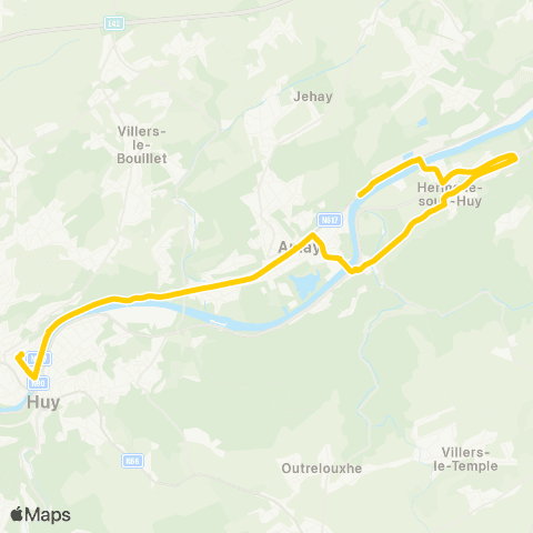 TEC Liège - Verviers Huy - Amay - Hermalle - Flône map