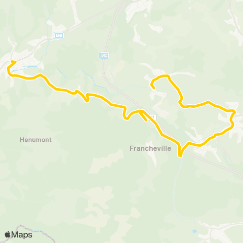 TEC Liège - Verviers Bellevaux - Ligneuville - Stavelot map