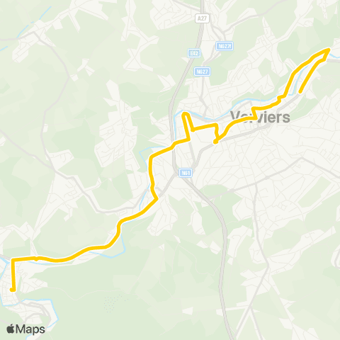 TEC Liège - Verviers Renoupré - Harmonie - Ensival - Pepinster map