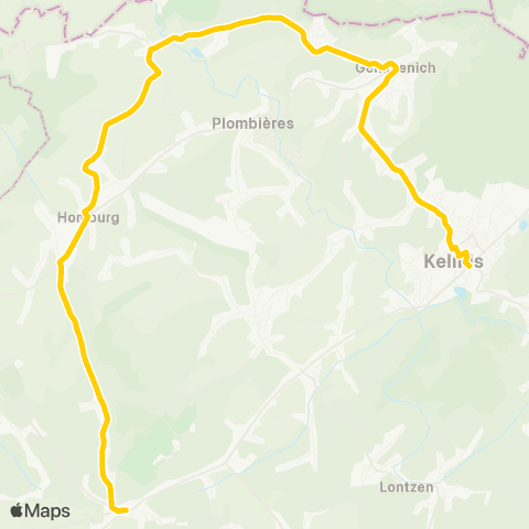 TEC Liège - Verviers Henri-Chapelle - Hombourg - Sippenaeken - Kelmis map