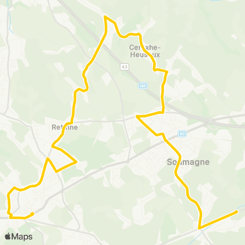 TEC Liège - Verviers Fléron - Cerexhe-Heuseux - Soumagne map