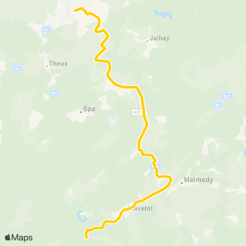 TEC Liège - Verviers Verviers - Stavelot - Trois-Ponts map