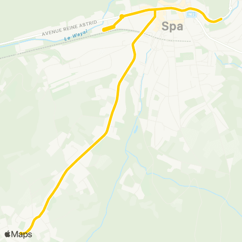 TEC Liège - Verviers Creppe - Spa map