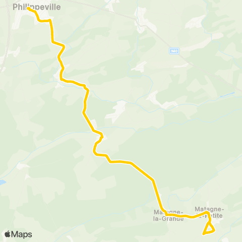 TEC Namur-Luxembourg Philippeville - Matagne-la-Grande map