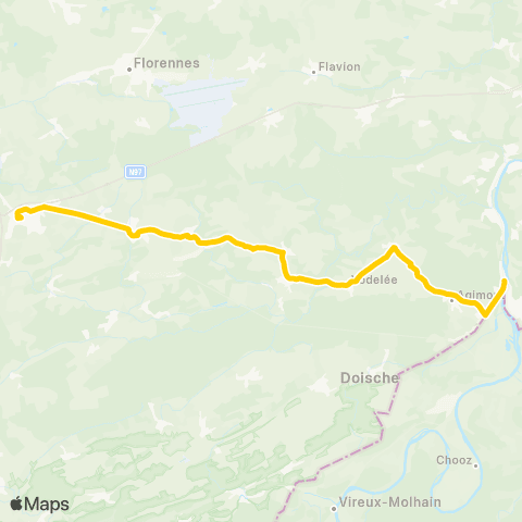 TEC Namur-Luxembourg Philippeville - Heer-Agimont map