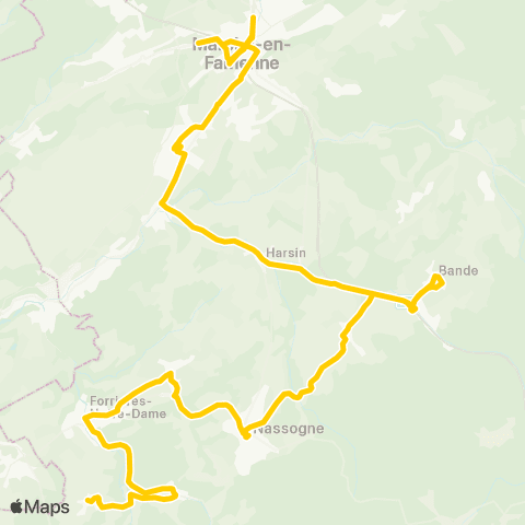 TEC Namur-Luxembourg Proxibus de Nassogne map