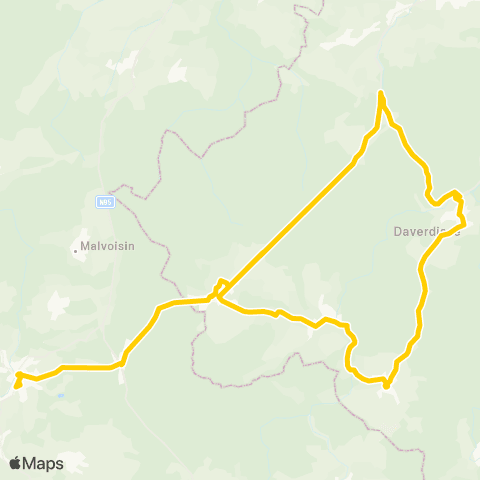 TEC Namur-Luxembourg Proxibus de Daverdisse map