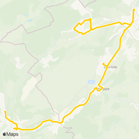 TEC Namur-Luxembourg Rochefort - Marche map