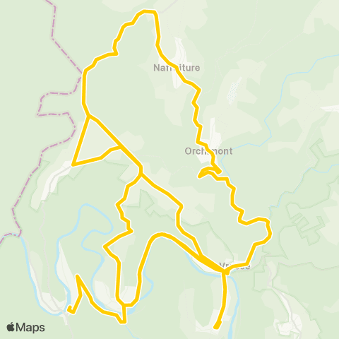 TEC Namur-Luxembourg Bus Local de Vresse (Bohan) map