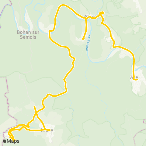 TEC Namur-Luxembourg Bus Local de Vresse (Sugny) map