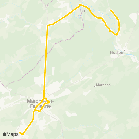 TEC Namur-Luxembourg Marloie - Noiseux - Melreux map