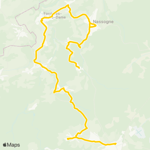 TEC Namur-Luxembourg Saint-Hubert - Nassogne - Saint-Hubert map