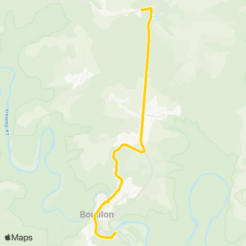 TEC Namur-Luxembourg Bouillon - Menuchenet map