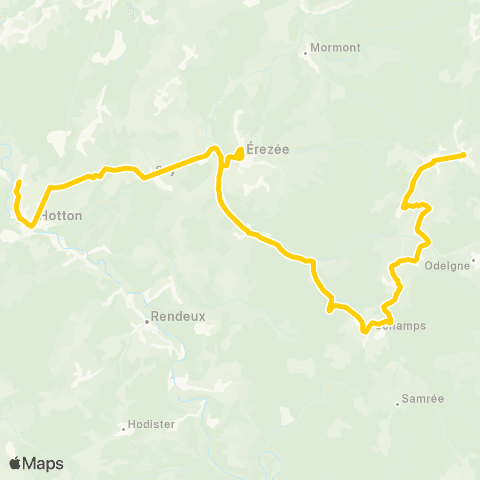 TEC Namur-Luxembourg Manhay - Melreux map