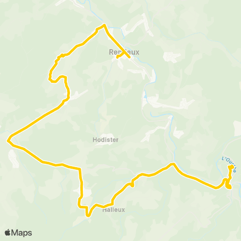 TEC Namur-Luxembourg La Roche - Halleux - Rendeux map