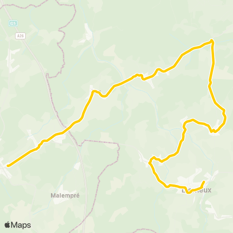 TEC Namur-Luxembourg Manhay - Lierneux map