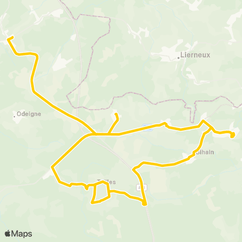 TEC Namur-Luxembourg Regné - Ottré - Tailles - Fraiture map