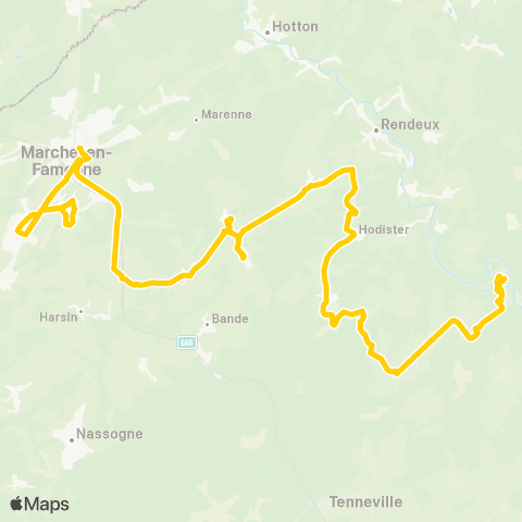 TEC Namur-Luxembourg La Roche - Marche - Marloie map