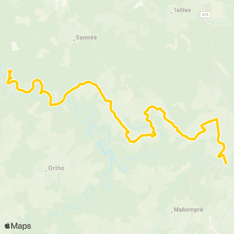 TEC Namur-Luxembourg Houffalize - la Roche map