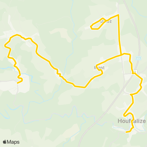 TEC Namur-Luxembourg Wibrin - Houffalize map