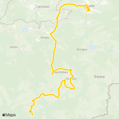 TEC Namur-Luxembourg Houffalize - Vielsalm map