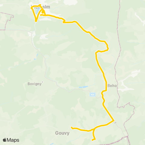 TEC Namur-Luxembourg Gouvy - Deiffelt - Beho - Commanster - Vielsalm map