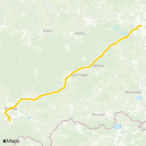 TEC Namur-Luxembourg Arlon - Saint-Mard map