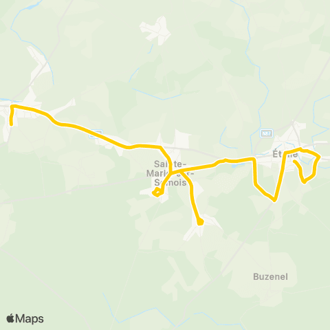 TEC Namur-Luxembourg Tintigny - Etalle map