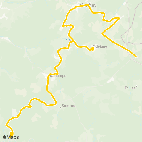TEC Namur-Luxembourg La Roche - Manhay - Malempré map