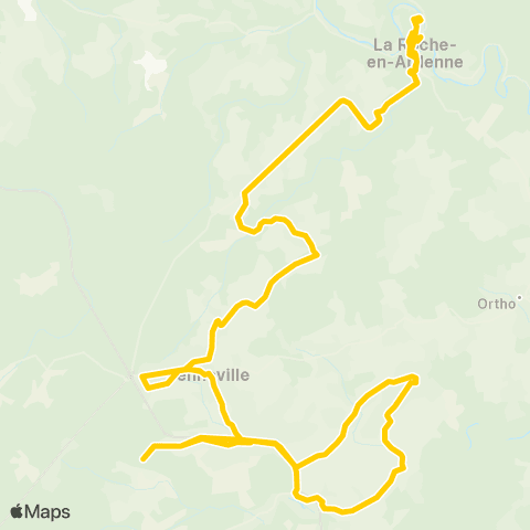 TEC Namur-Luxembourg La Roche - Tenneville - la Roche map