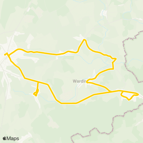 TEC Namur-Luxembourg Bras - Wardin - Mageret - Bastogne map