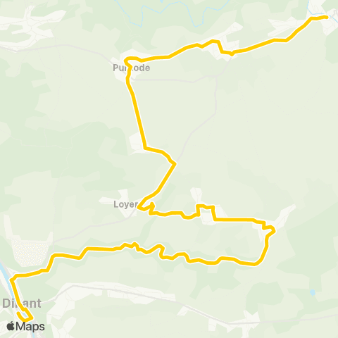 TEC Namur-Luxembourg Dinant - Thynes - Spontin map