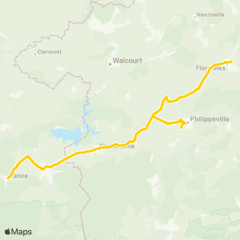 TEC Namur-Luxembourg Florennes - Philippeville - Rance map