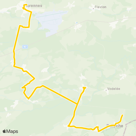 TEC Namur-Luxembourg Florennes - Doische map