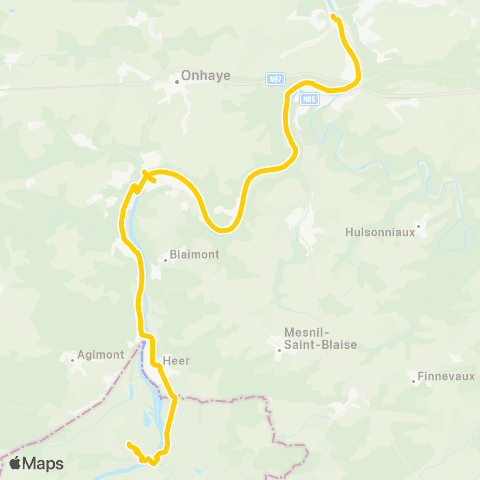 TEC Namur-Luxembourg Dinant - Givet map
