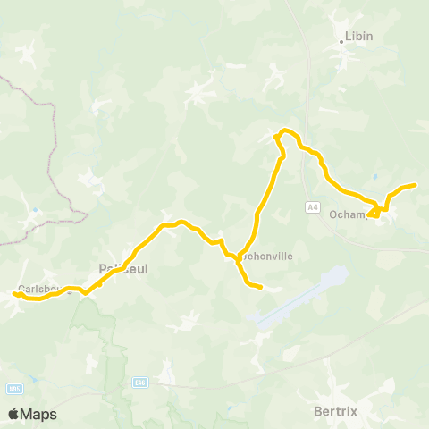 TEC Namur-Luxembourg Ochamps - Jéhonville - Paliseul map