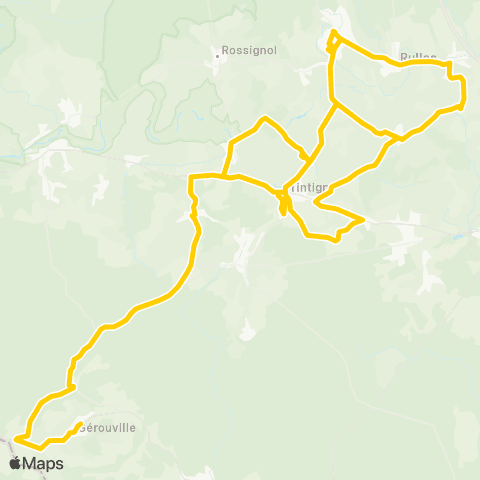 TEC Namur-Luxembourg Villers-s/-Semois - Breuvanne - Tintigny map