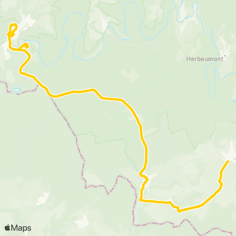 TEC Namur-Luxembourg Sainte-Cécile - Muno - Bouillon map
