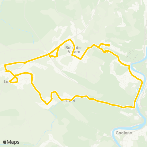 TEC Namur-Luxembourg Proxibus de Profondeville map