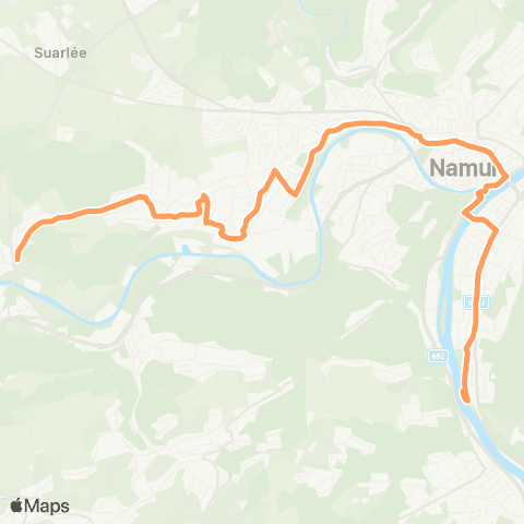 TEC Namur-Luxembourg Jambes (Amée) - Flawinne map