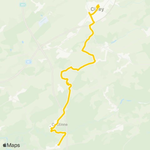 TEC Namur-Luxembourg Ciney - Custinne (Ver) map