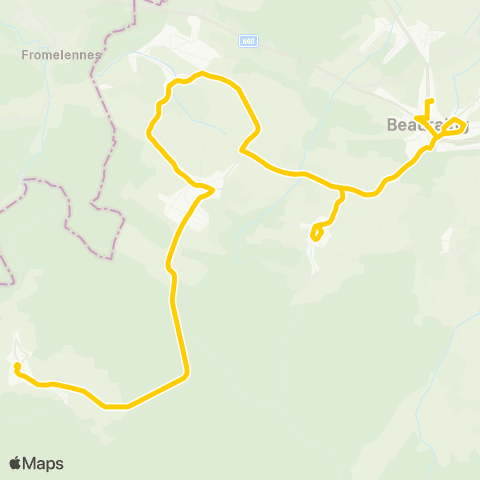 TEC Namur-Luxembourg Beauraing - Winenne - Felenne map
