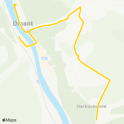 TEC Namur-Luxembourg Dinant - Herbuchenne map