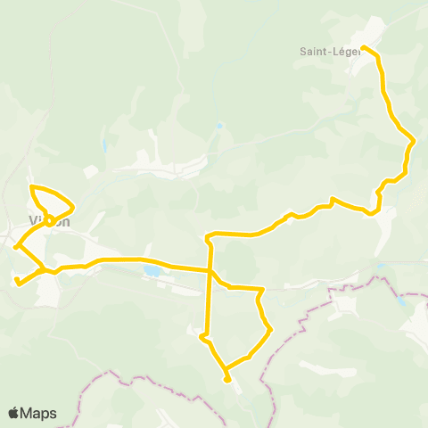TEC Namur-Luxembourg Saint-Léger - Ruette - Virton map
