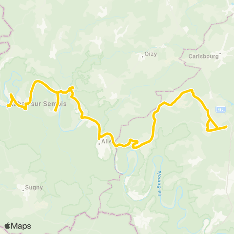 TEC Namur-Luxembourg Bohan - Alle - Menuchenet map