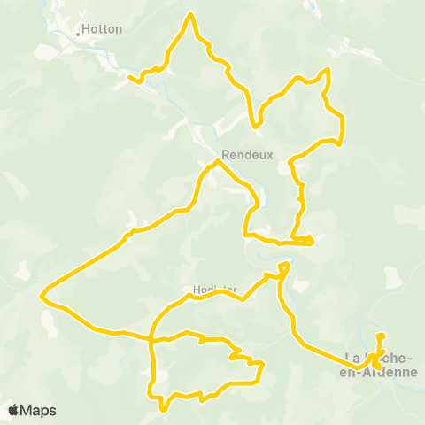 TEC Namur-Luxembourg La Roche - Devantave - la Roche map