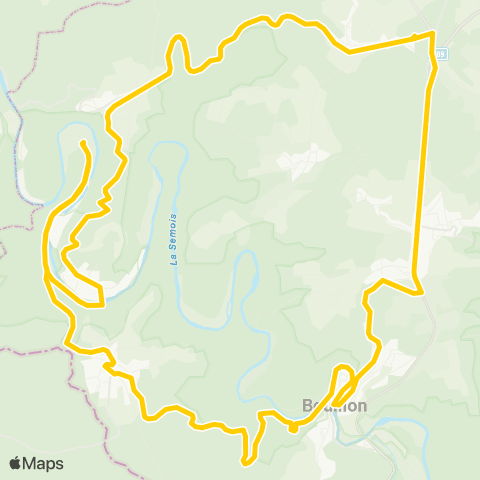 TEC Namur-Luxembourg Menuchenet - Bouillon - Menuchenet map