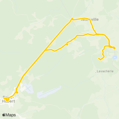 TEC Namur-Luxembourg Saint-Hubert - Champlon - Saint-Hubert map